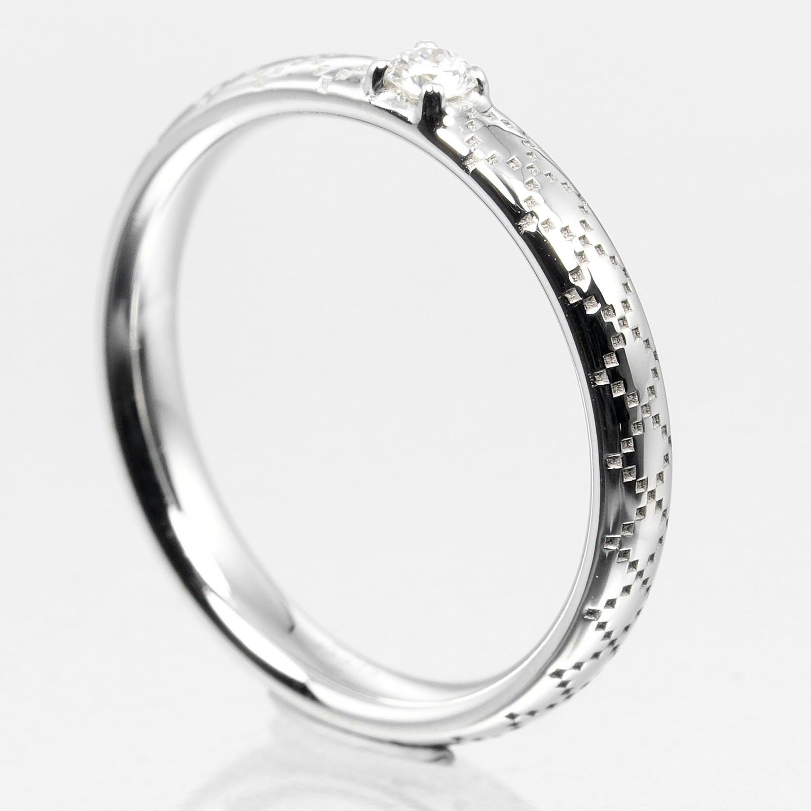 Gucci Gucci Diamantissima Ring 18K White Gold and Diamond Size ONE SIZE - 4 Thumbnail