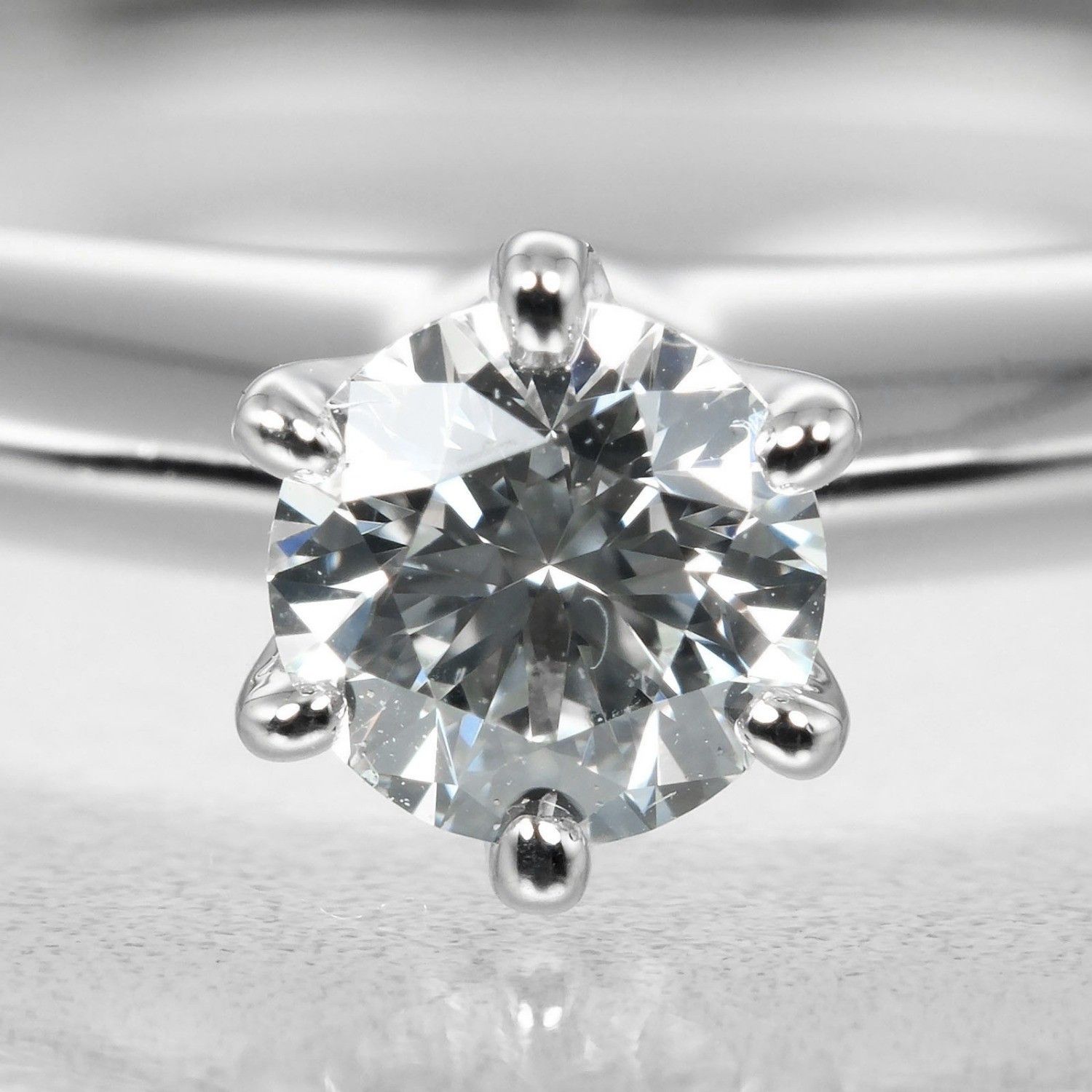 Tiffany & Co. Tiffany & Co. Tiffany Setting Solitaire Ring Platinum with RBC Diamond I/VS1 Size ONE SIZE - 3 Thumbnail