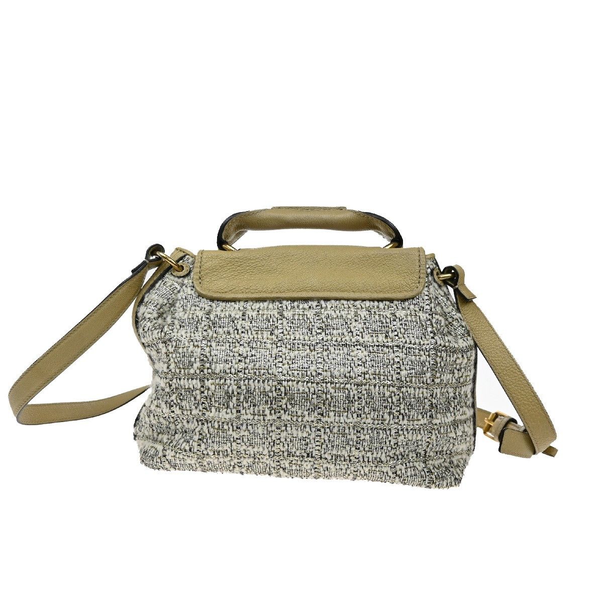 Chloe Chloe Elsie Shoulder Bag Tweed Leather Size ONE SIZE - 2 Thumbnail