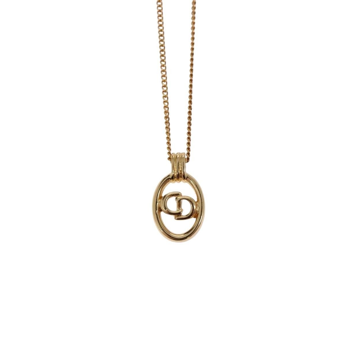 Dior Christian Dior CD Pendant Necklace Gold-plated Size ONE SIZE - 3 Thumbnail