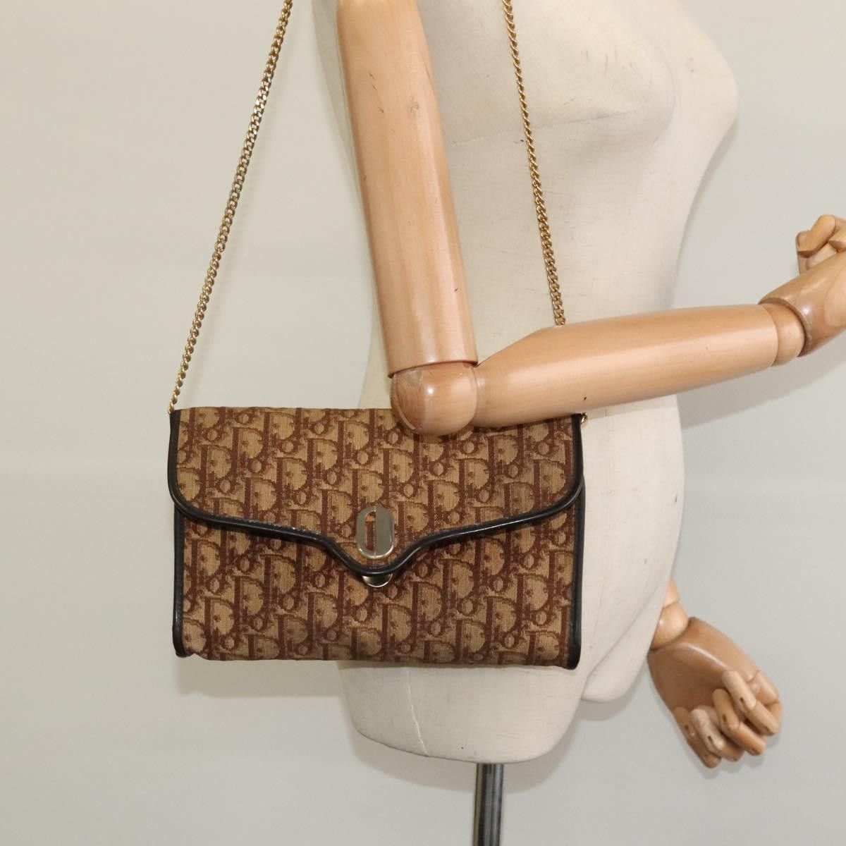 Dior Christian Dior Vintage Trotter Flap Shoulder Bag Canvas Size ONE SIZE - 12 Thumbnail