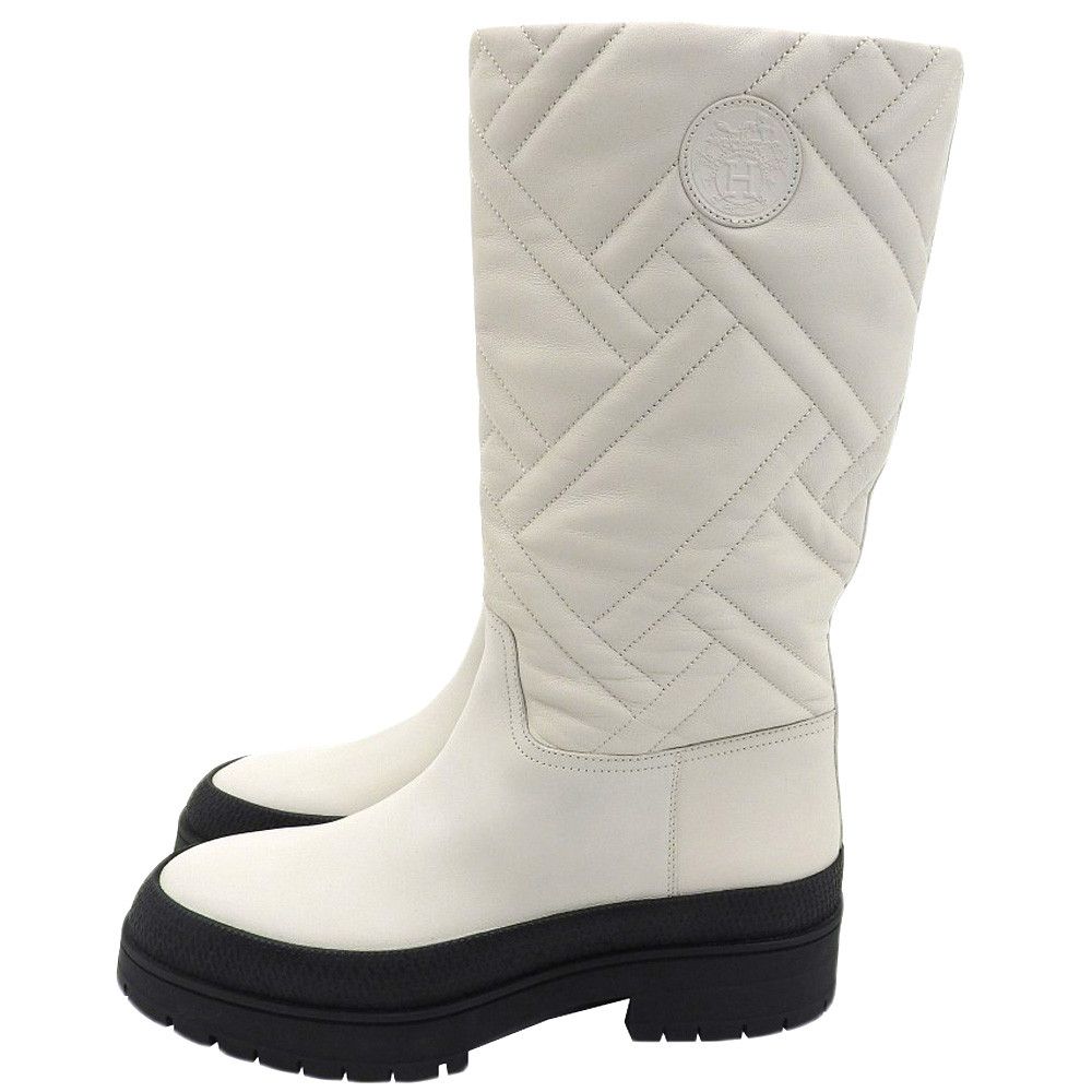 Hermes Hermes Hermes FUJI Leather Long Boots Leather Shoes DUTY FREE for USA Size ONE SIZE - 3 Thumbnail