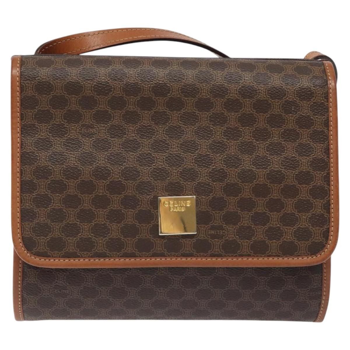 Celine Celine Vintage Macadam Shoulder Bag Canvas and Leather Size ONE SIZE - 19 Thumbnail