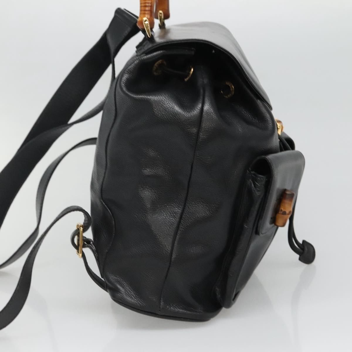 Gucci Gucci Vintage Bamboo Backpack Leather Size ONE SIZE - 3 Thumbnail