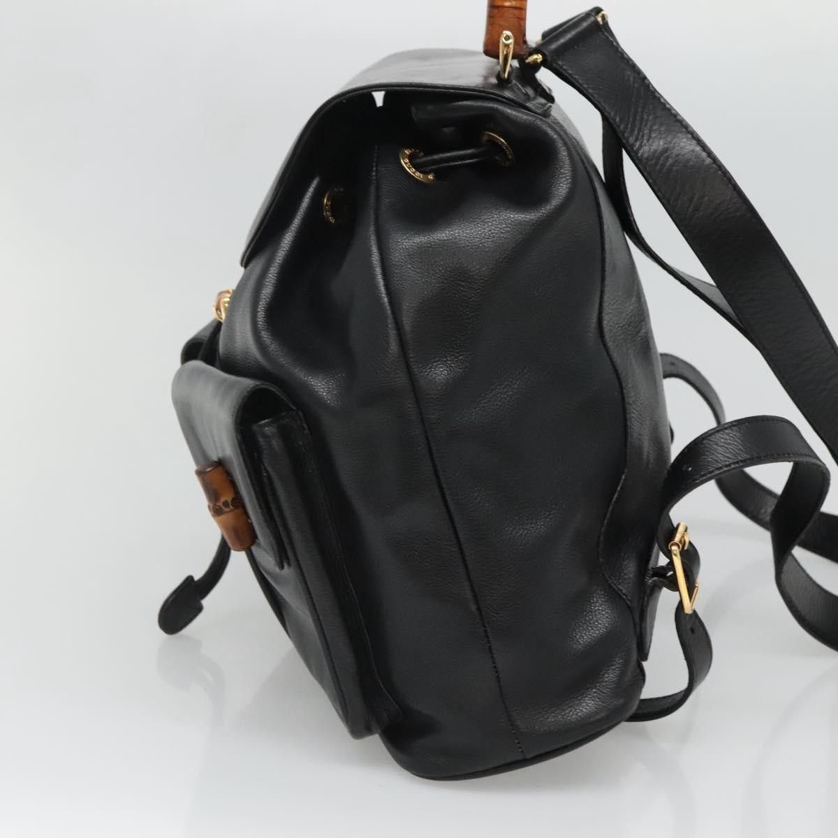 Gucci Gucci Vintage Bamboo Backpack Leather Size ONE SIZE - 4 Thumbnail