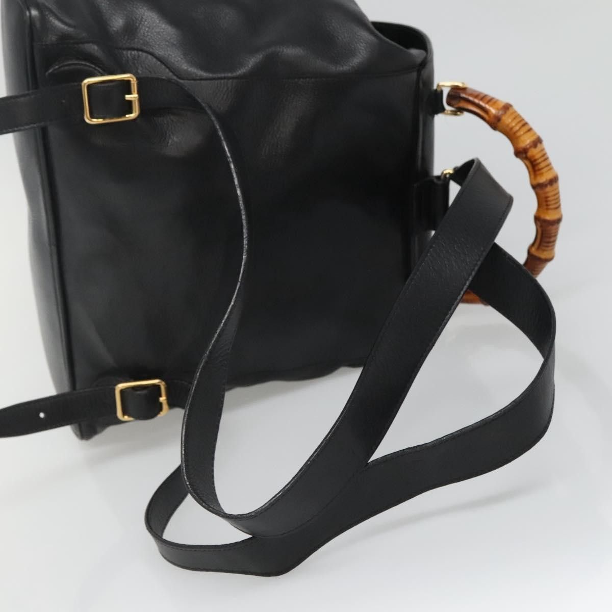 Gucci Gucci Vintage Bamboo Backpack Leather Size ONE SIZE - 13 Thumbnail