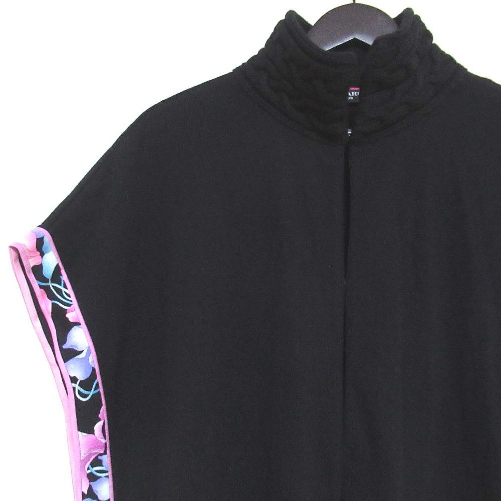 Other Other LEONARD Flower Print Trim Cashmere Poncho Others Shawl DUTY FREE for USA Size ONE SIZE - 3 Thumbnail