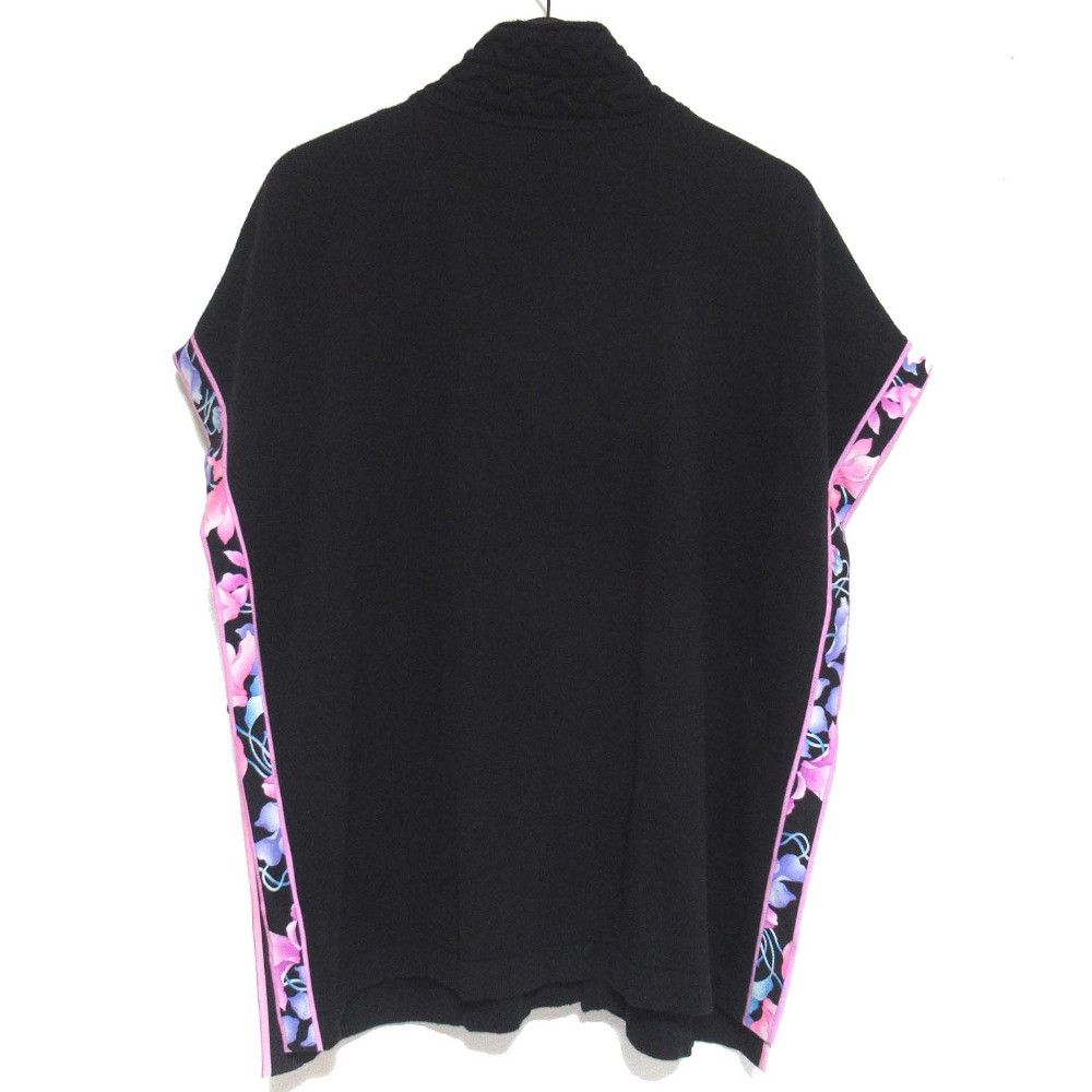 Other Other LEONARD Flower Print Trim Cashmere Poncho Others Shawl DUTY FREE for USA Size ONE SIZE - 2 Thumbnail