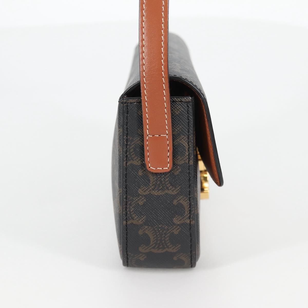 Celine Celine Triomphe East-West Shoulder Bag Triomphe Coated Canvas Size ONE SIZE - 4 Thumbnail
