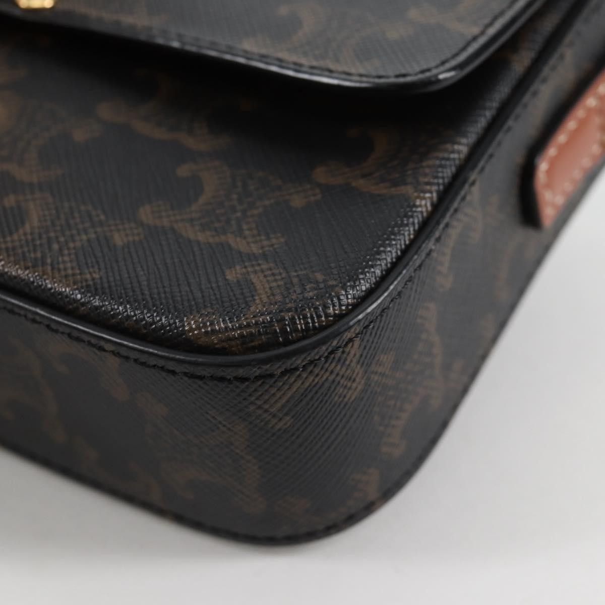 Celine Celine Triomphe East-West Shoulder Bag Triomphe Coated Canvas Size ONE SIZE - 10 Thumbnail