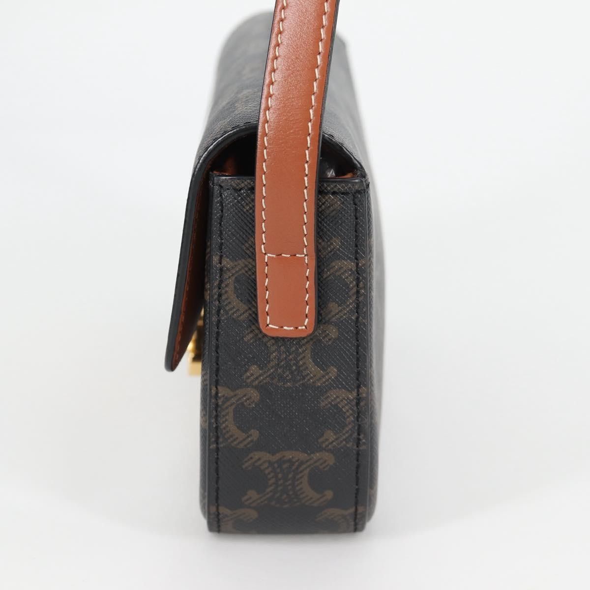 Celine Celine Triomphe East-West Shoulder Bag Triomphe Coated Canvas Size ONE SIZE - 3 Thumbnail