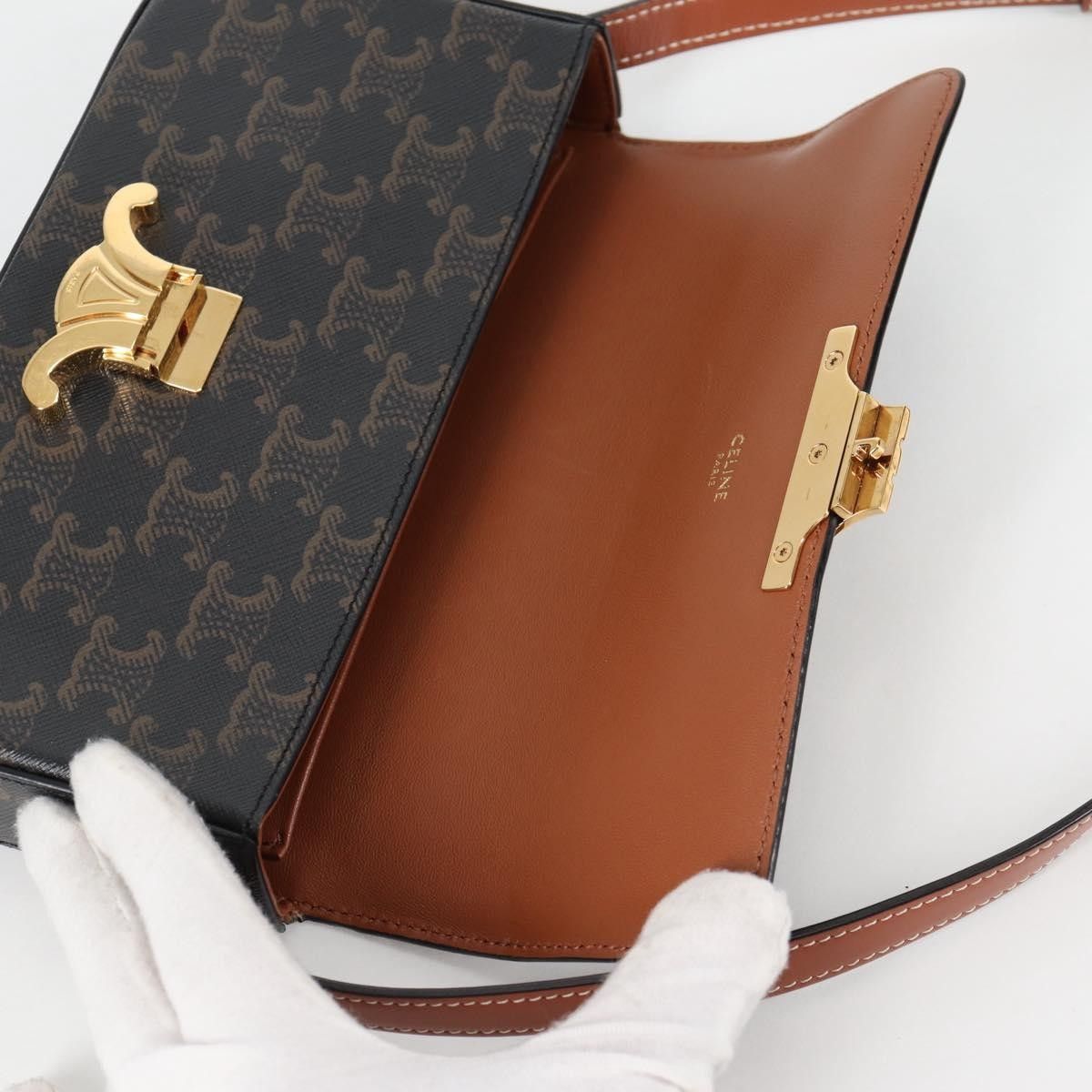Celine Celine Triomphe East-West Shoulder Bag Triomphe Coated Canvas Size ONE SIZE - 19 Thumbnail