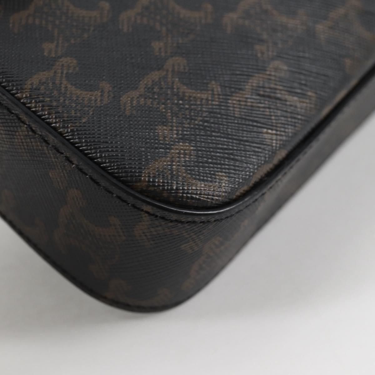 Celine Celine Triomphe East-West Shoulder Bag Triomphe Coated Canvas Size ONE SIZE - 12 Thumbnail