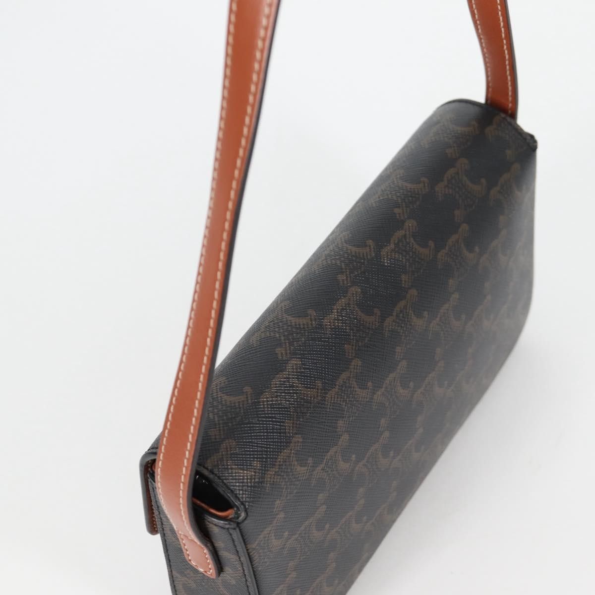 Celine Celine Triomphe East-West Shoulder Bag Triomphe Coated Canvas Size ONE SIZE - 16 Thumbnail