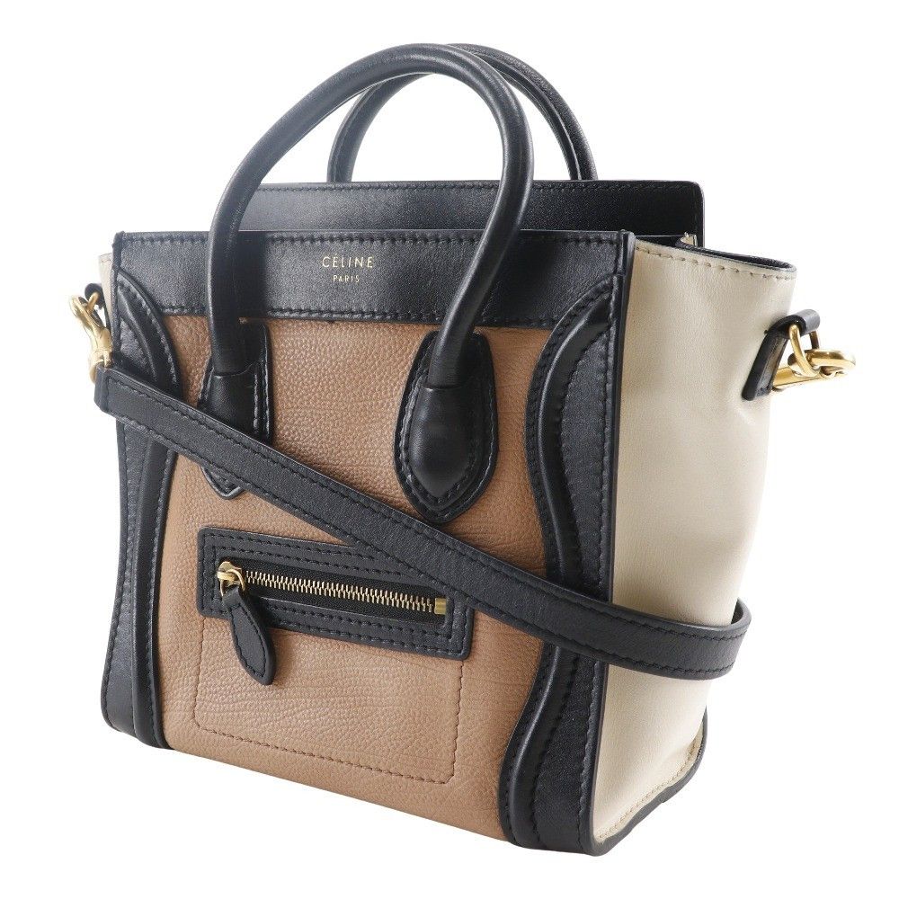 Celine Celine Tricolor Luggage Bag Leather Size ONE SIZE - 3 Thumbnail