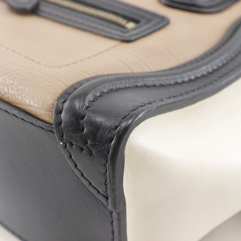 Celine Celine Tricolor Luggage Bag Leather Size ONE SIZE - 7 Thumbnail