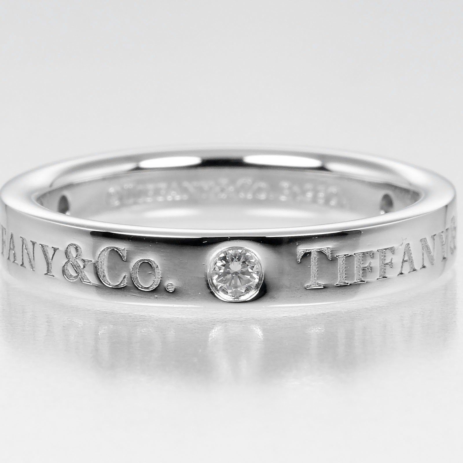 Tiffany & Co. Tiffany & Co. Flat Ring Platinum / 3P Diamond Size ONE SIZE - 9 Thumbnail