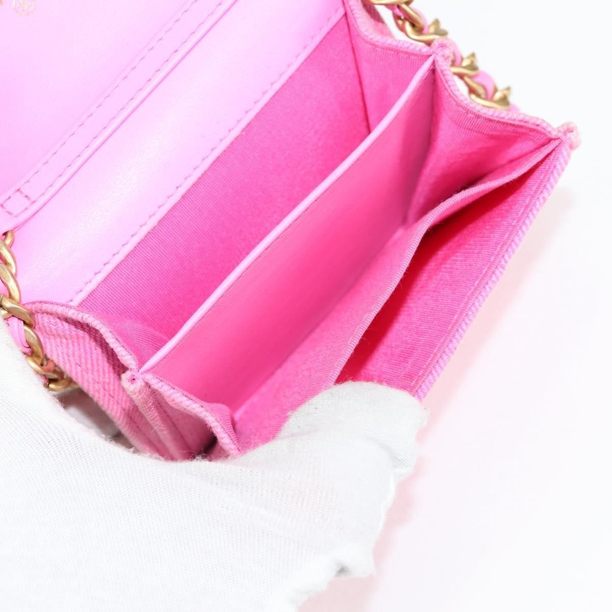 Chanel Chanel 19 Flap Coin Purse With Chain Quilted Denim Size ONE SIZE - 5 Thumbnail