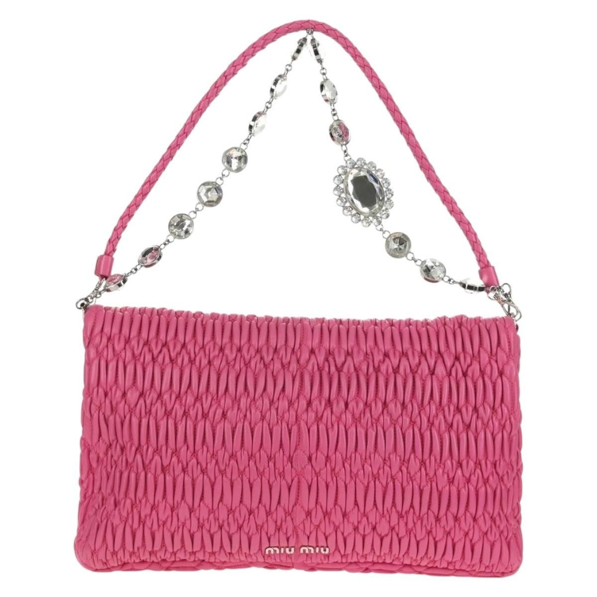Miu Miu Miu Miu Crystal Clutch Matelasse Leather Size ONE SIZE - 3 Thumbnail