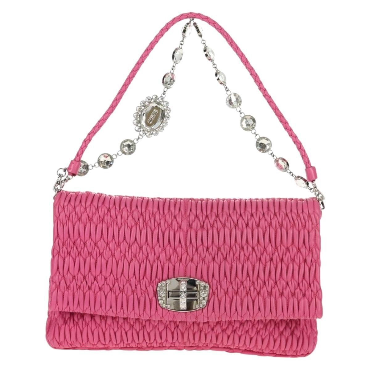 Miu Miu Miu Miu Crystal Clutch Matelasse Leather Size ONE SIZE - 2 Thumbnail