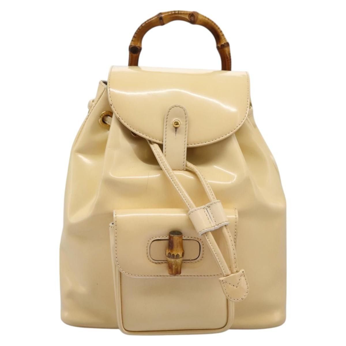 Gucci Gucci Vintage Bamboo Backpack Patent Size ONE SIZE - 24 Thumbnail