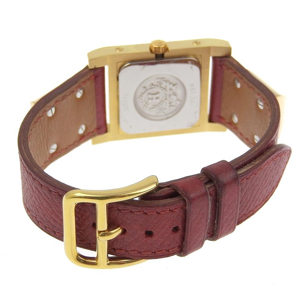 Hermes Hermes Medor Quartz Watch Plated Metal and Leather Size ONE SIZE - 2 Thumbnail