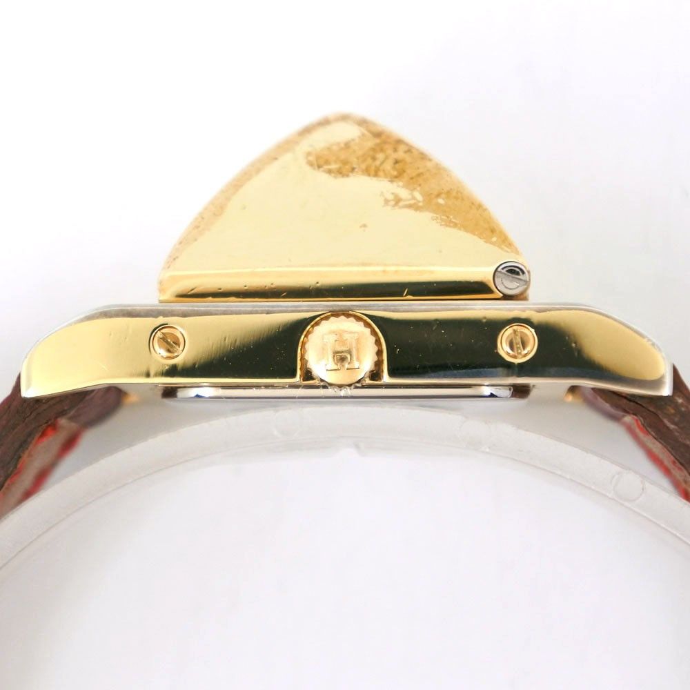 Hermes Hermes Medor Quartz Watch Plated Metal and Leather Size ONE SIZE - 3 Thumbnail