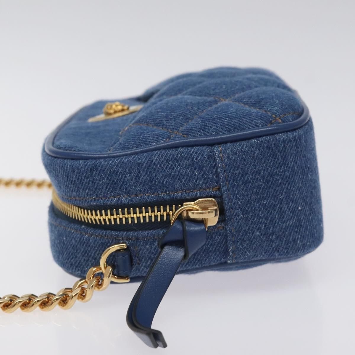 Versace Versace Medusa Icon Front Slip Pocket Camera Bag Quilted Denim Size ONE SIZE - 4 Thumbnail