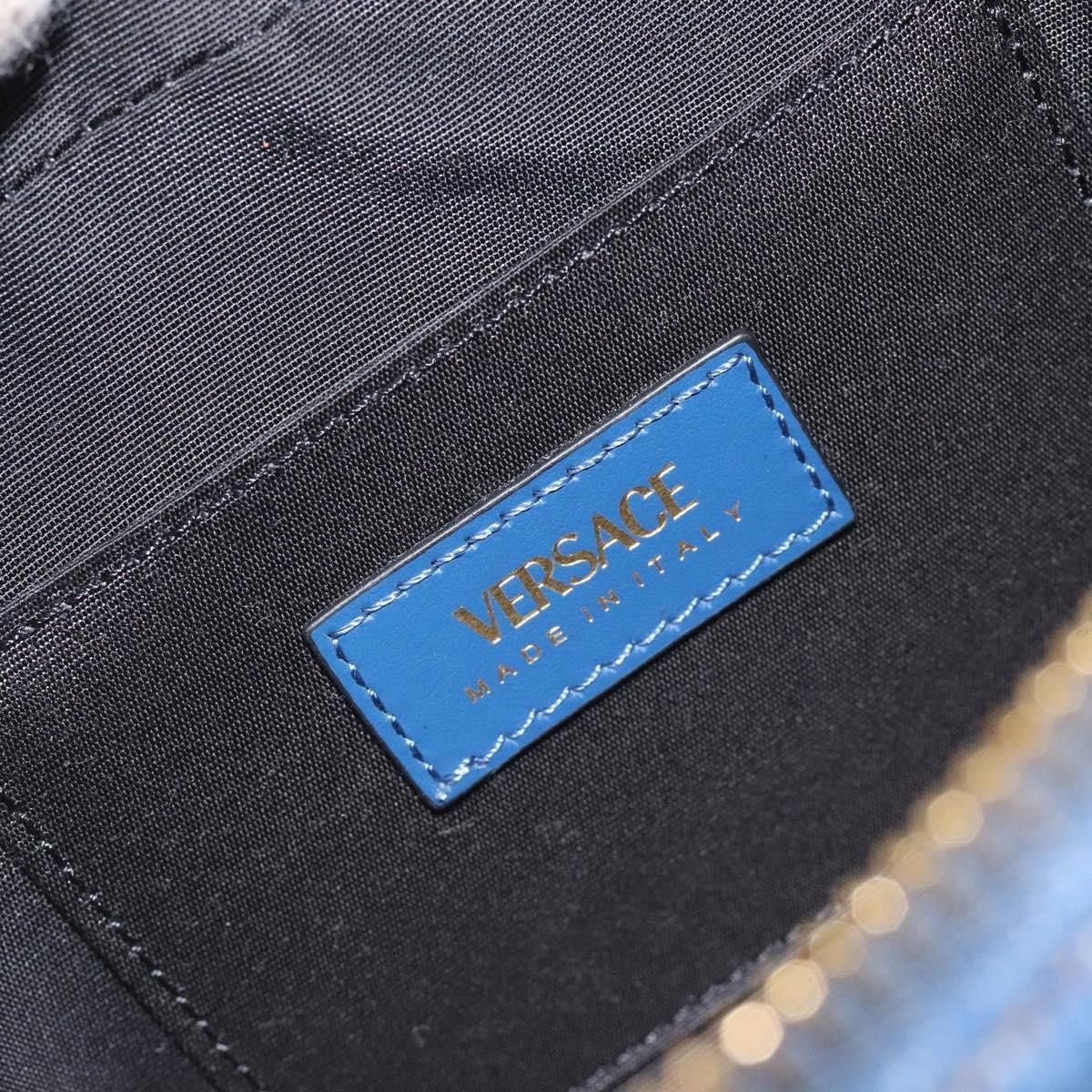 Versace Versace Medusa Icon Front Slip Pocket Camera Bag Quilted Denim Size ONE SIZE - 6 Thumbnail