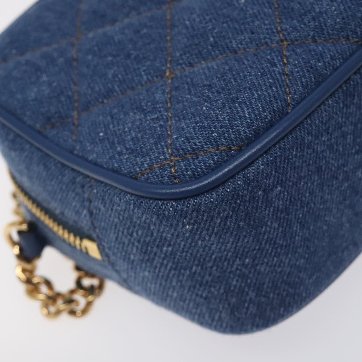 Versace Versace Medusa Icon Front Slip Pocket Camera Bag Quilted Denim Size ONE SIZE - 12 Thumbnail