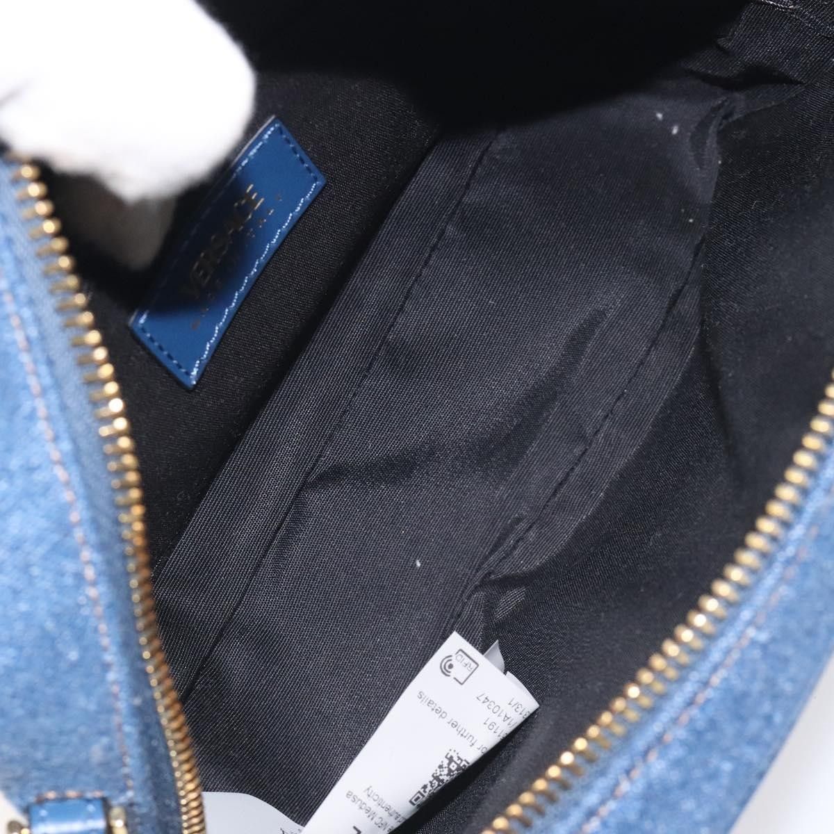 Versace Versace Medusa Icon Front Slip Pocket Camera Bag Quilted Denim Size ONE SIZE - 5 Thumbnail