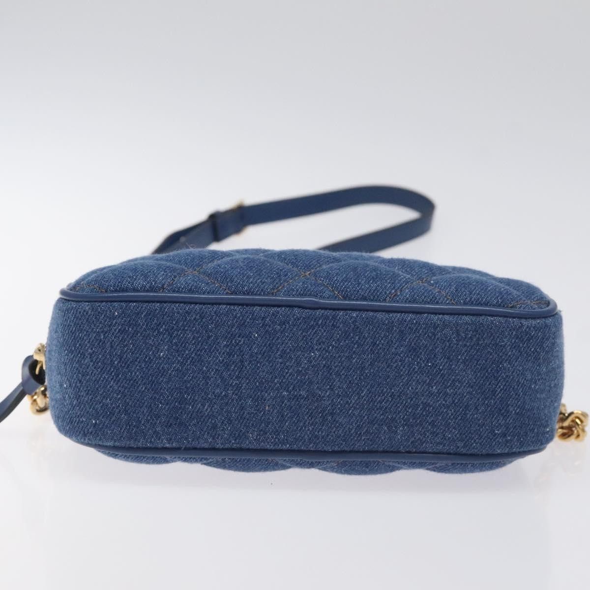 Versace Versace Medusa Icon Front Slip Pocket Camera Bag Quilted Denim Size ONE SIZE - 17 Thumbnail