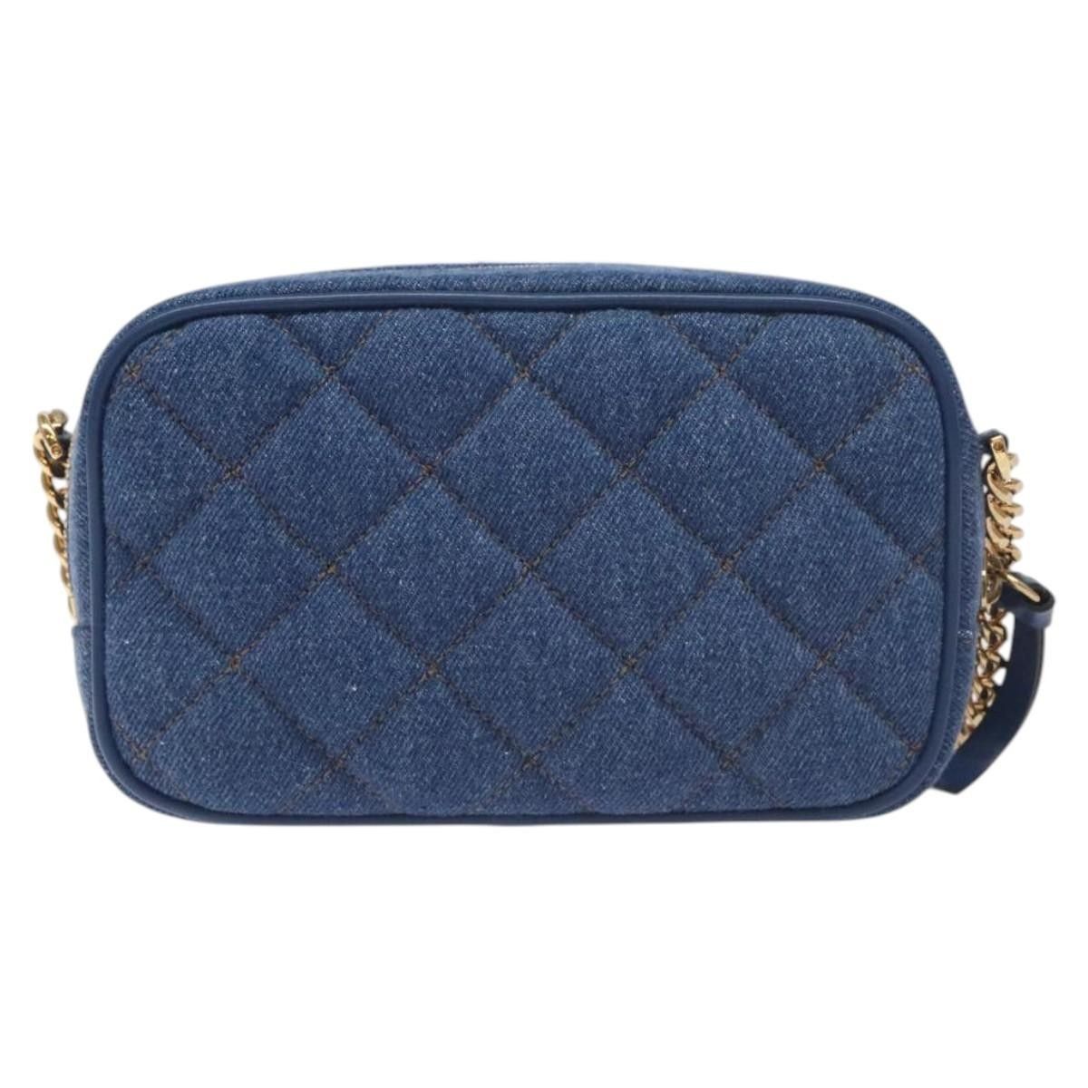 Versace Versace Medusa Icon Front Slip Pocket Camera Bag Quilted Denim Size ONE SIZE - 2 Thumbnail