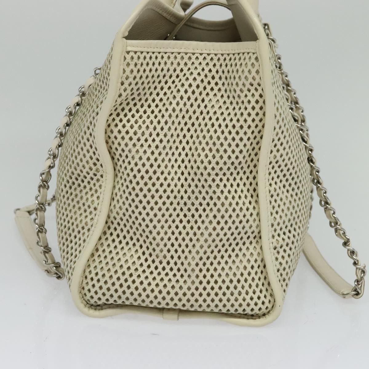 Chanel Chanel Deauville Tote Perforated leather Size ONE SIZE - 4 Thumbnail