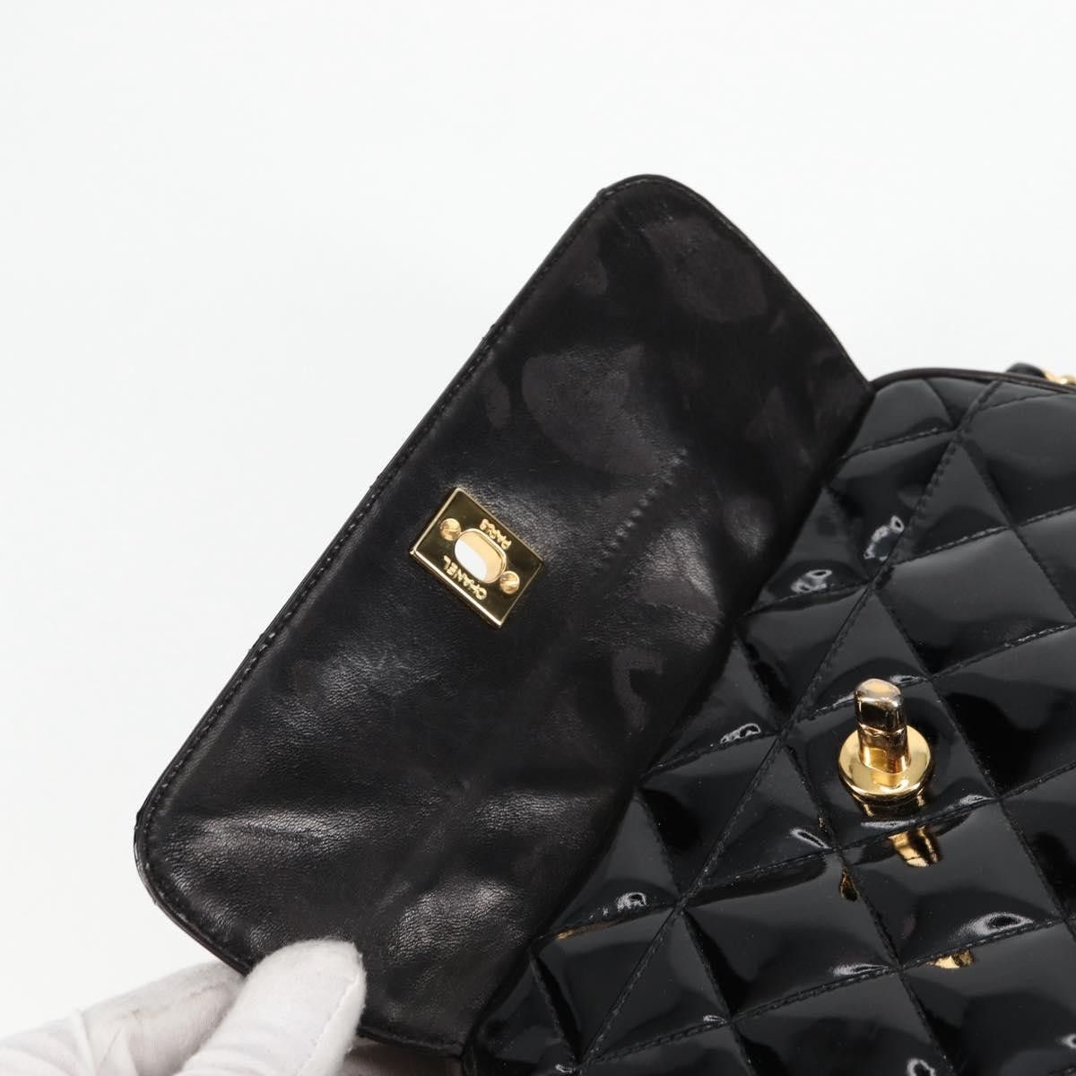 Chanel Chanel Vintage Square Front Pocket Camera Bag Quilted Patent Size ONE SIZE - 16 Thumbnail