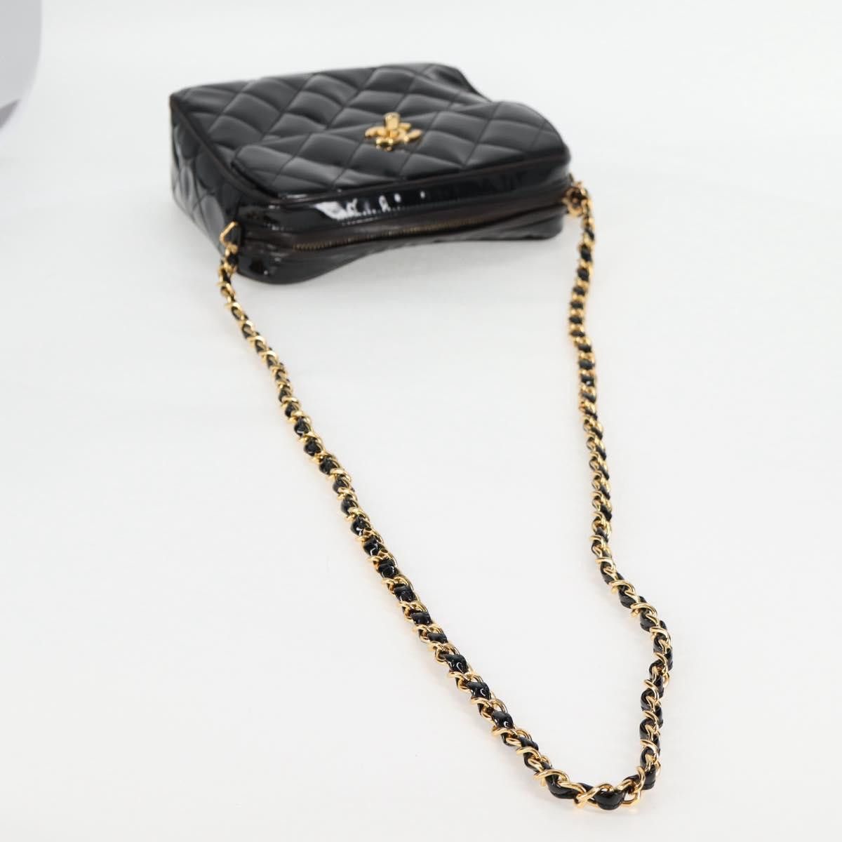 Chanel Chanel Vintage Square Front Pocket Camera Bag Quilted Patent Size ONE SIZE - 8 Thumbnail