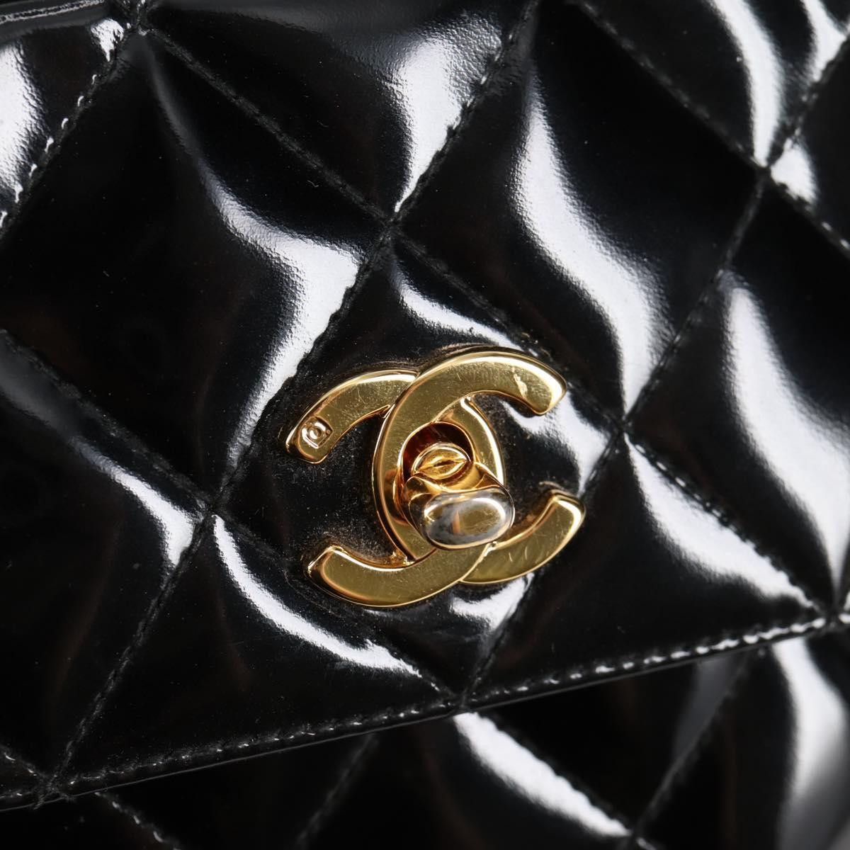 Chanel Chanel Vintage Square Front Pocket Camera Bag Quilted Patent Size ONE SIZE - 14 Thumbnail