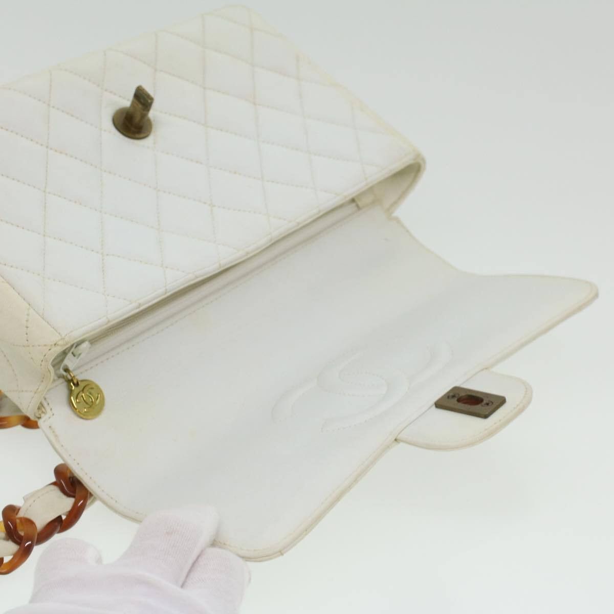 Chanel Chanel Vintage Classic Single Flap Bag Quilted Lambskin Size ONE SIZE - 21 Thumbnail