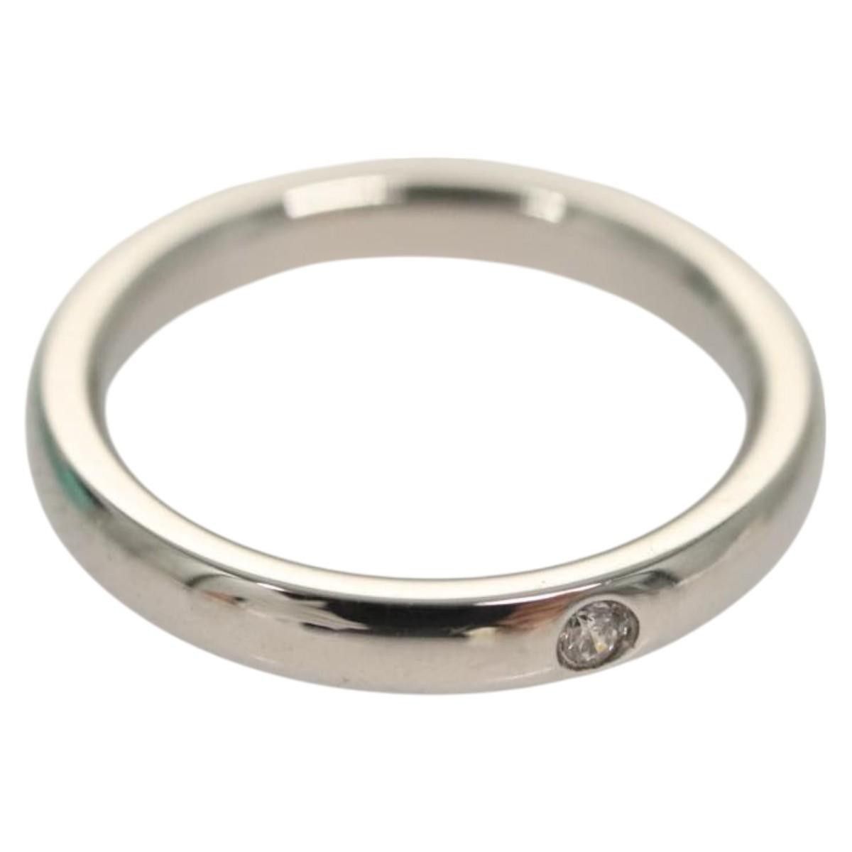 Tiffany & Co. Tiffany & Co. Elsa Peretti 1 Diamond Stacking Band Ring 950 Platinum with Diamond Size ONE SIZE - 5 Thumbnail