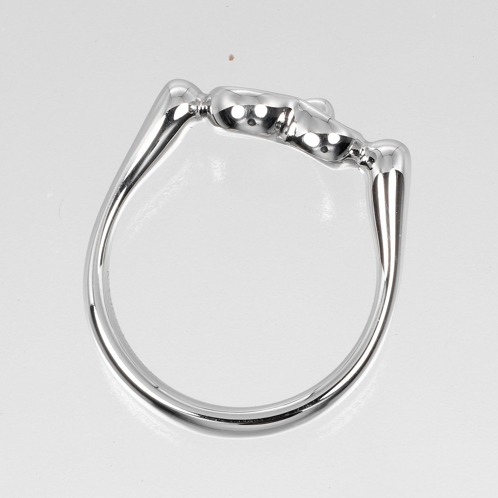 Tiffany & Co. Tiffany & Co. Elsa Peretti Open Heart Ring Platinum with Diamonds Size ONE SIZE - 4 Thumbnail
