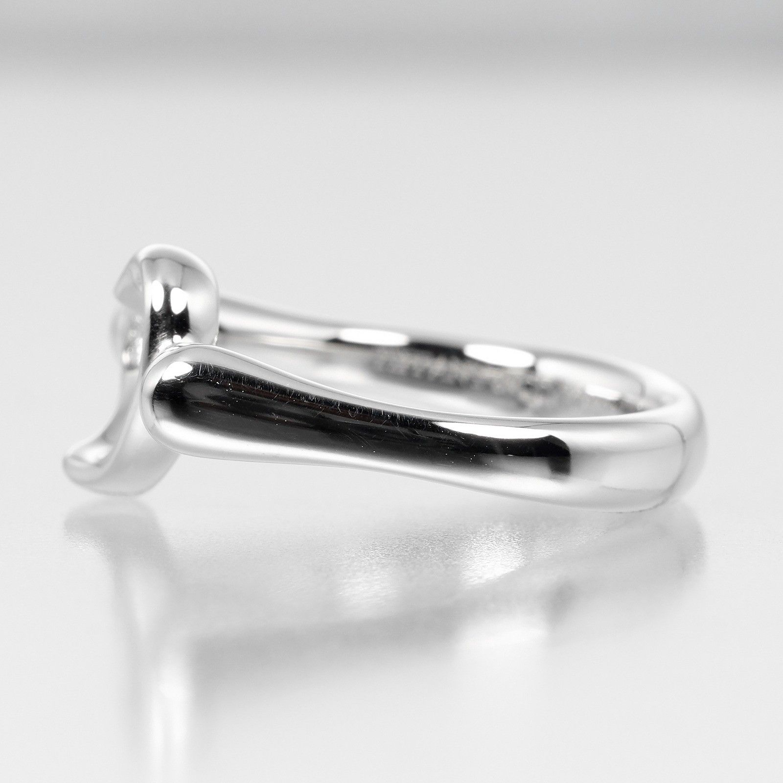 Tiffany & Co. Tiffany & Co. Elsa Peretti Open Heart Ring Platinum with Diamonds Size ONE SIZE - 6 Thumbnail
