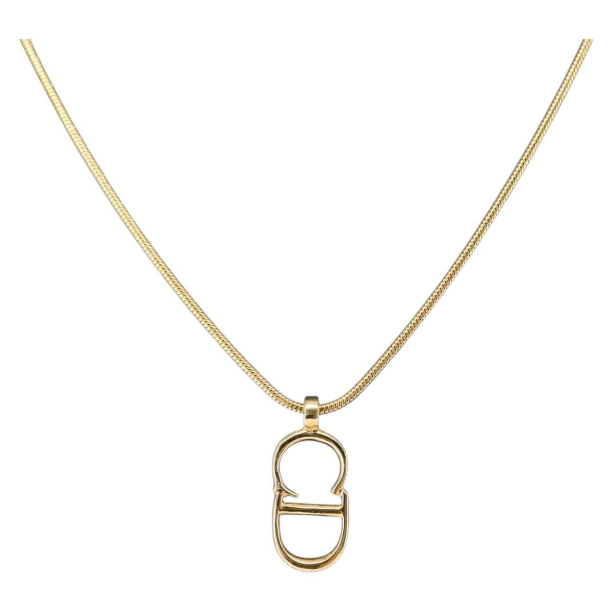 Dior Christian Dior CD Pendant Necklace Metal Size ONE SIZE - 2 Thumbnail