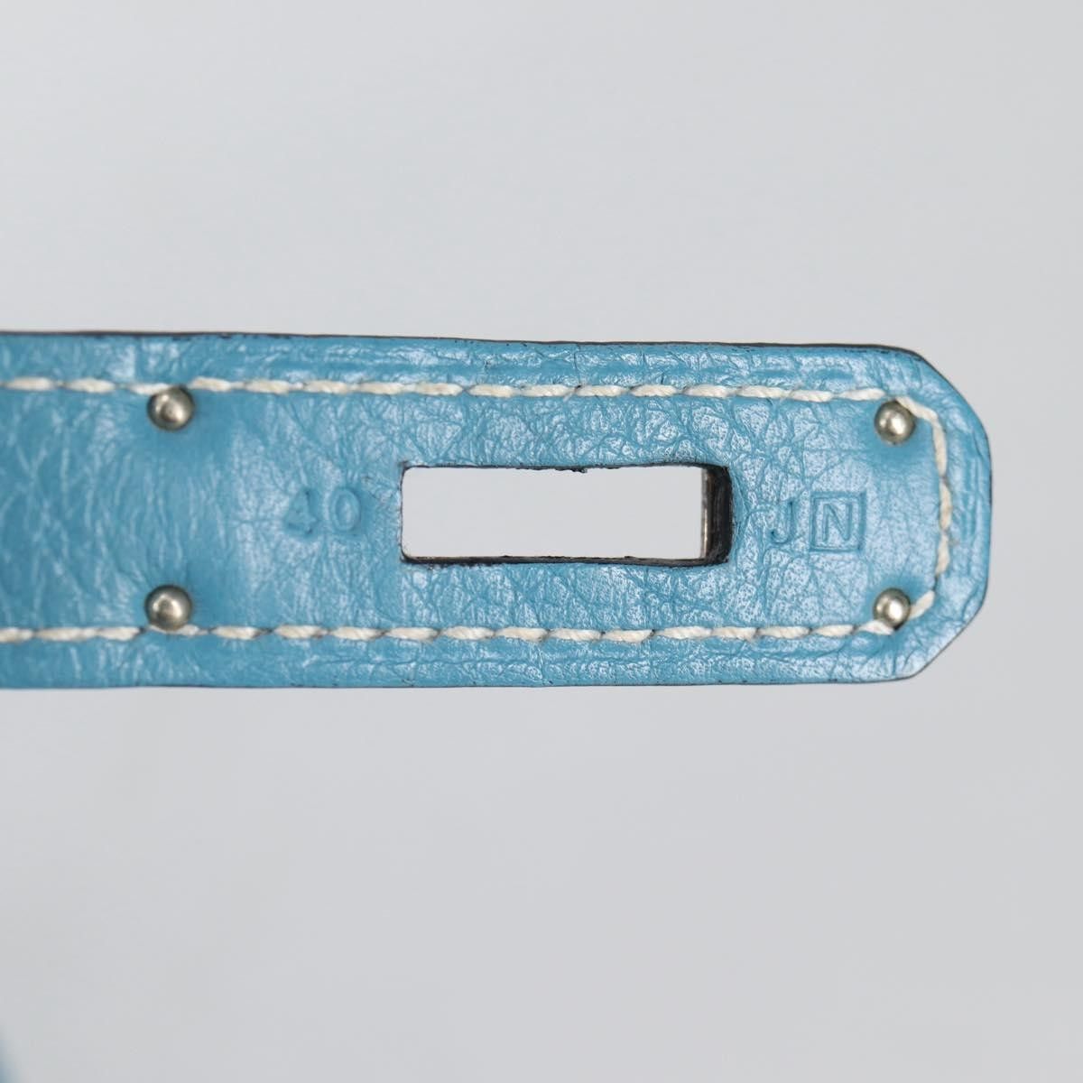 Hermes Hermes Birkin Handbag Blue Togo with Palladium Hardware Size ONE SIZE - 7 Thumbnail