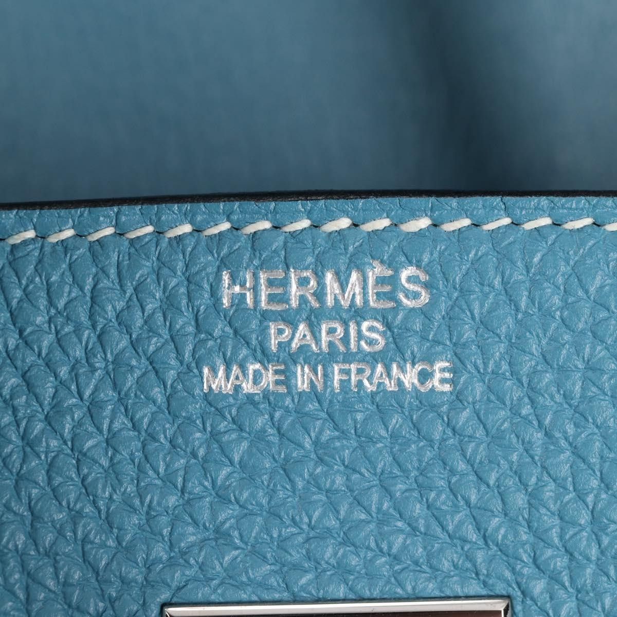 Hermes Hermes Birkin Handbag Blue Togo with Palladium Hardware Size ONE SIZE - 6 Thumbnail