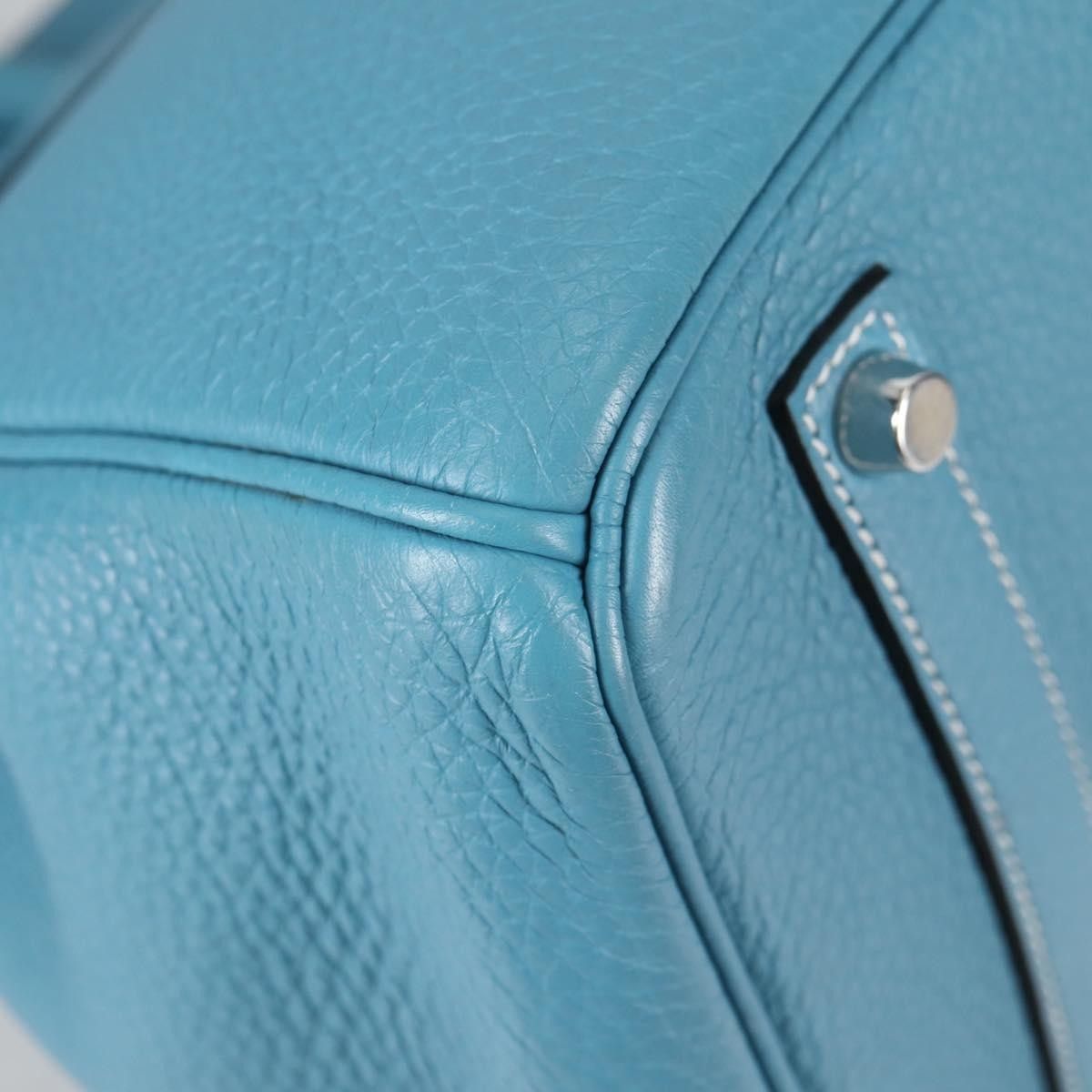 Hermes Hermes Birkin Handbag Blue Togo with Palladium Hardware Size ONE SIZE - 9 Thumbnail