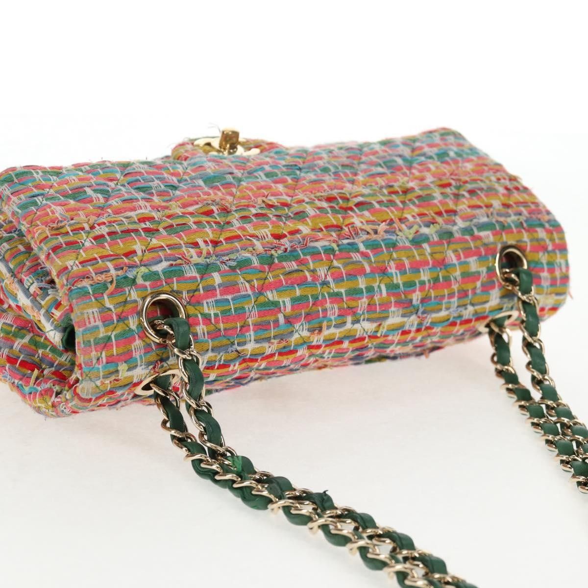 Chanel Chanel Timeless - Classic Double Flap Bag Tweed Size ONE SIZE - 16 Thumbnail