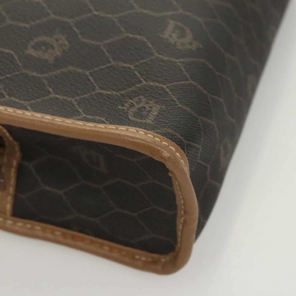 Dior Christian Dior Vintage Honeycomb Zip Pouch Coated Canvas Size ONE SIZE - 7 Thumbnail
