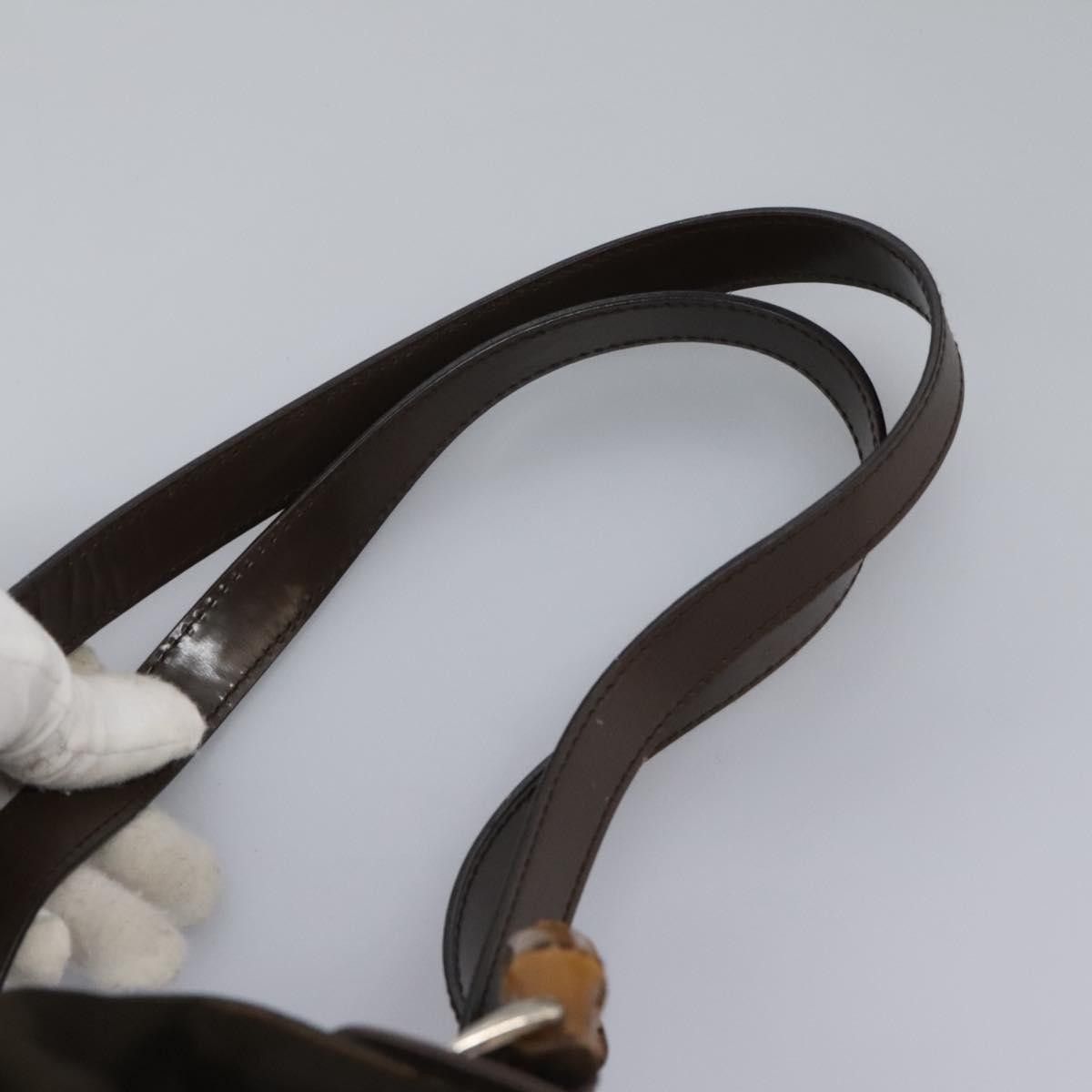 Gucci Gucci Vintage Bamboo Backpack Nylon and Patent Leather Size ONE SIZE - 19 Thumbnail