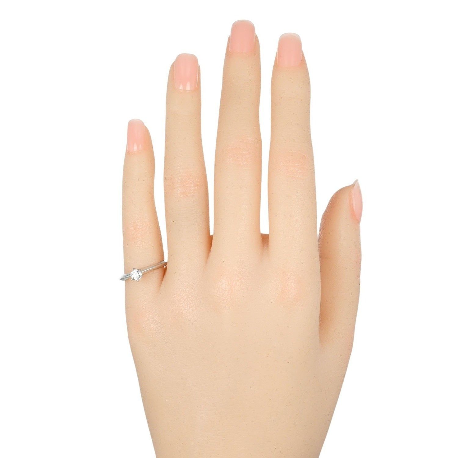 Tiffany & Co. Tiffany & Co. Tiffany Setting Solitaire Ring Platinum with RBC Diamond F/VS1 Size ONE SIZE - 10 Thumbnail