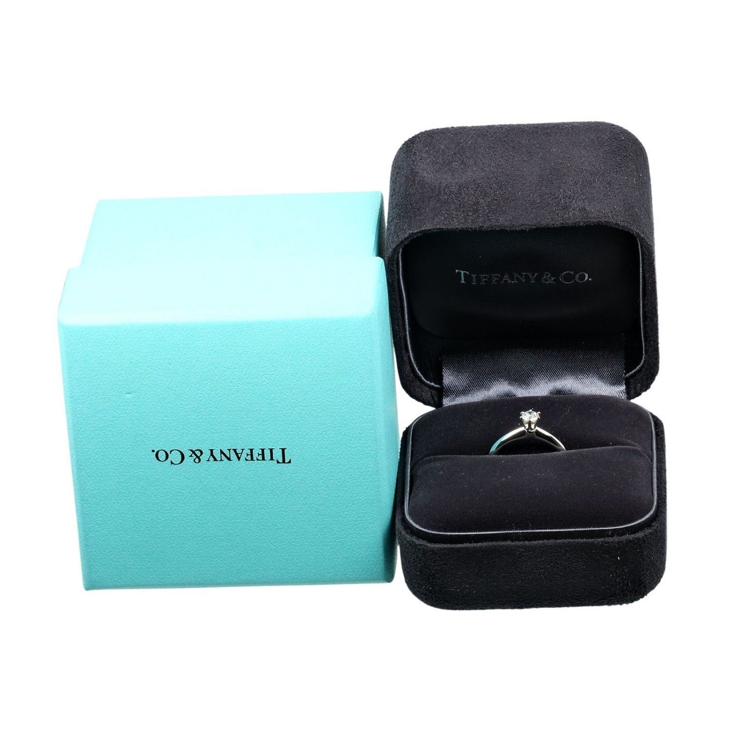 Tiffany & Co. Tiffany & Co. Tiffany Setting Solitaire Ring Platinum with RBC Diamond F/VS1 Size ONE SIZE - 9 Thumbnail